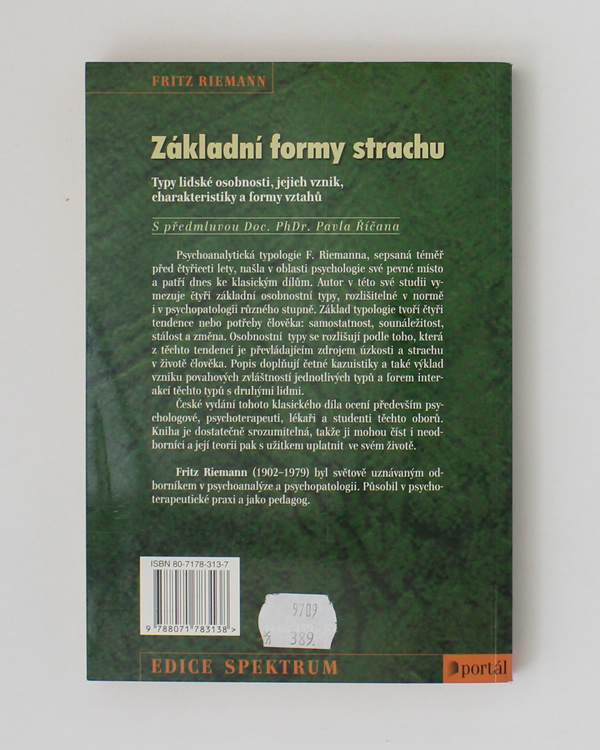 Základní formy strachu- Fritz Riemann