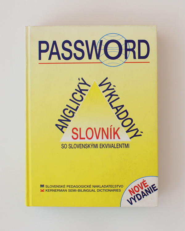 Password - Anglický výkladový slovník so slovenskými ekvivalentmi